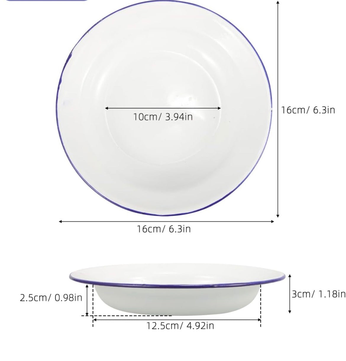Enamel plate