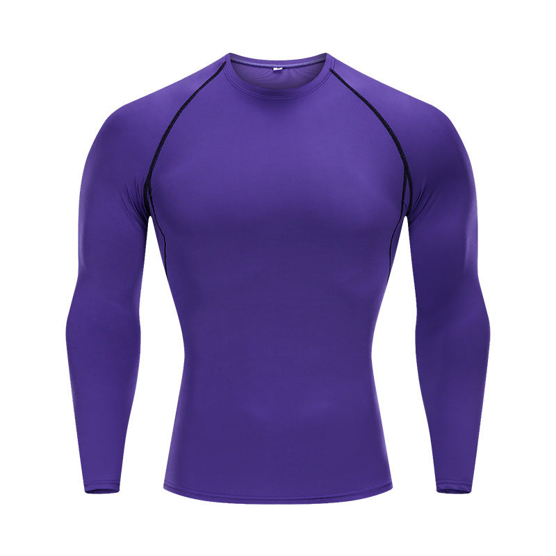Tights Long-sleeved Fitness Clothes Men's Running Sports Quick-drying Compression Clothes High-elastic Top Basketball Sports Compression Clothes