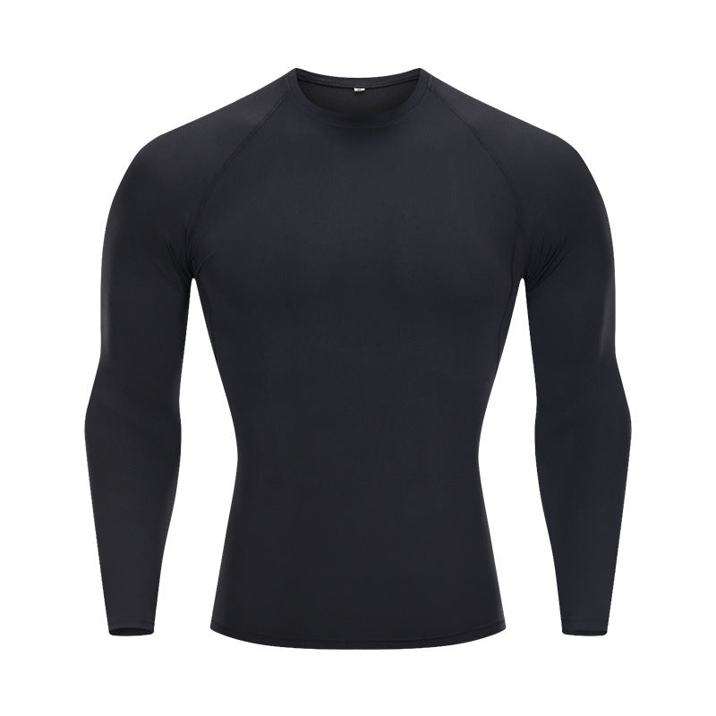 Tights Long-sleeved Fitness Clothes Men's Running Sports Quick-drying Compression Clothes High-elastic Top Basketball Sports Compression Clothes