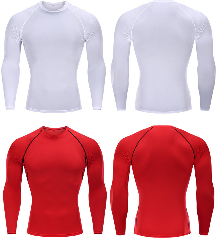 Tights Long-sleeved Fitness Clothes Men's Running Sports Quick-drying Compression Clothes High-elastic Top Basketball Sports Compression Clothes