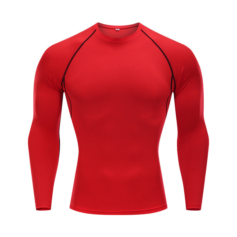 Tights Long-sleeved Fitness Clothes Men's Running Sports Quick-drying Compression Clothes High-elastic Top Basketball Sports Compression Clothes