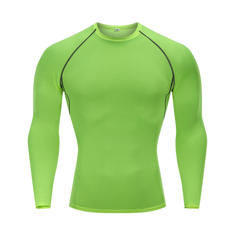 Tights Long-sleeved Fitness Clothes Men's Running Sports Quick-drying Compression Clothes High-elastic Top Basketball Sports Compression Clothes
