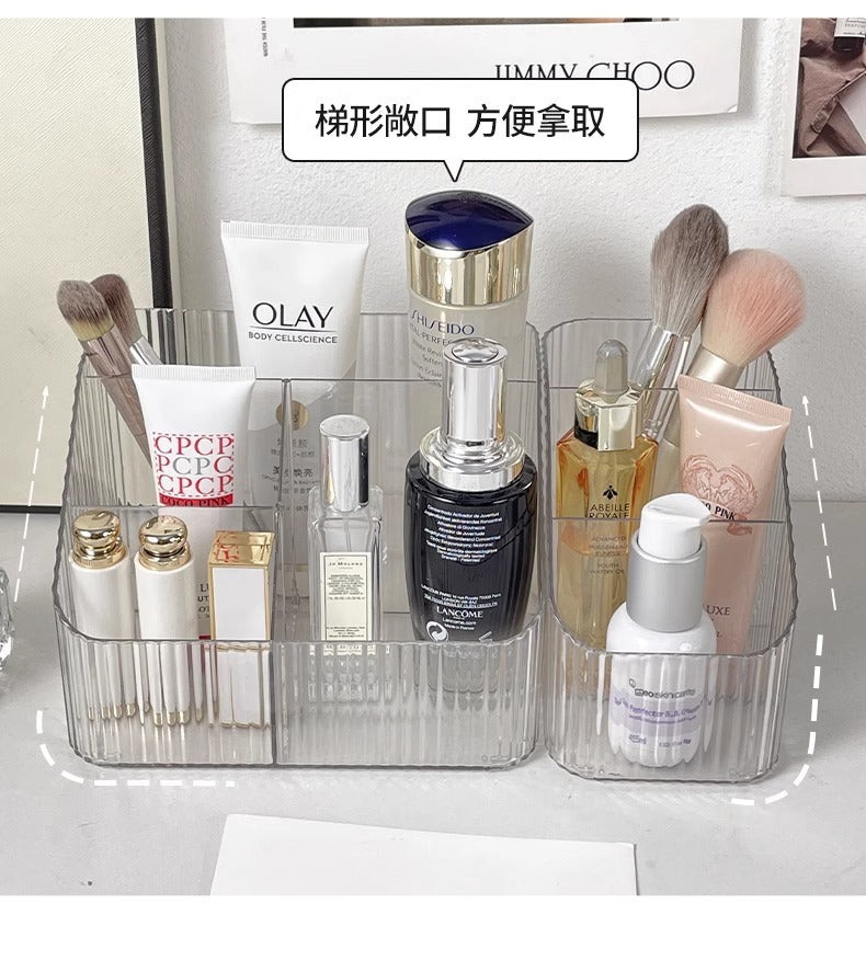 Cosmetic Storage Box Desktop Dressing Table Skin Care Lipstick Makeup Brush Girl High-end Transparent Storage Rack