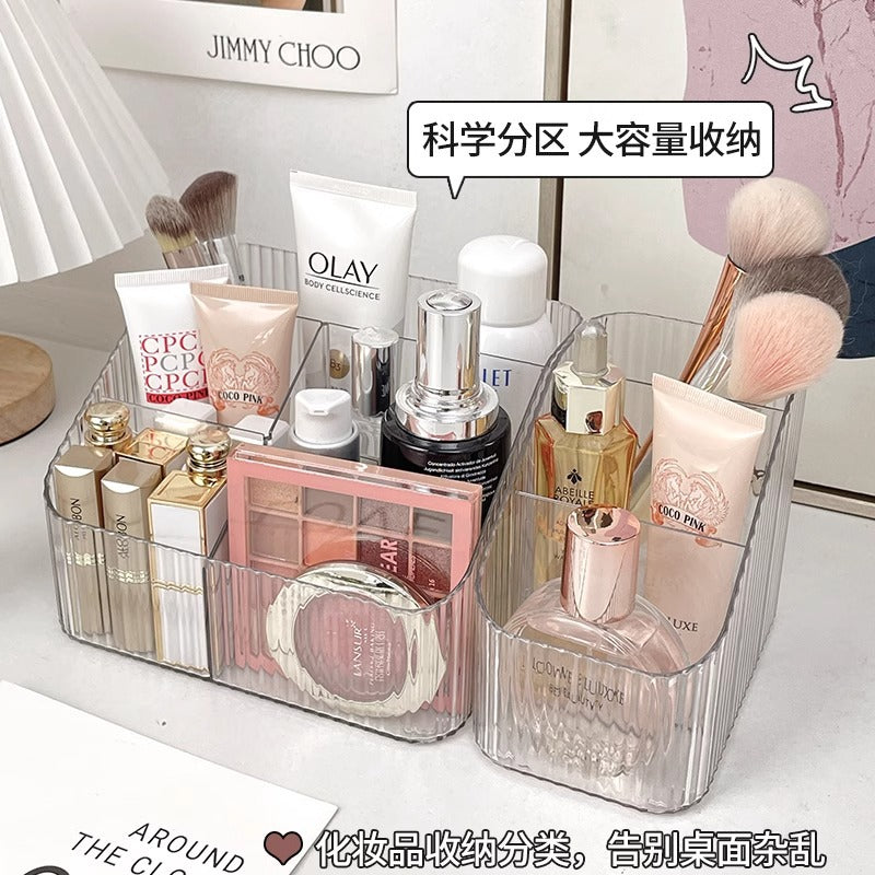 Cosmetic Storage Box Desktop Dressing Table Skin Care Lipstick Makeup Brush Girl High-end Transparent Storage Rack