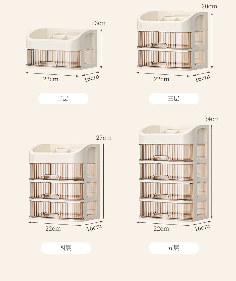 Cosmetics Storage Box Sundries Desktop Fit Box Perfume Skin Care Products Storage Rack Dressing Table Large Capacity Storage Cabinet
