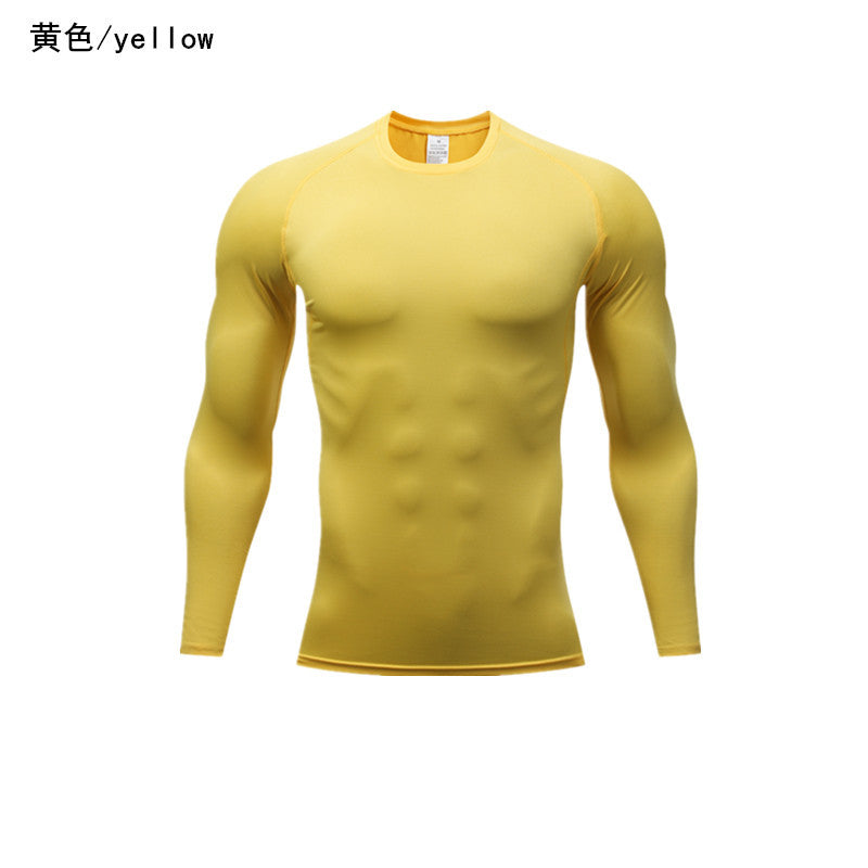 Tights Long-sleeved Fitness Clothes Men's Running Sports Quick-drying Compression Clothes High-elastic Top Basketball Sports Compression Clothes