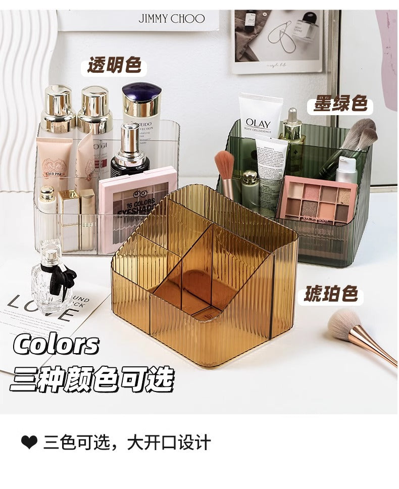 Cosmetic Storage Box Desktop Dressing Table Skin Care Lipstick Makeup Brush Girl High-end Transparent Storage Rack