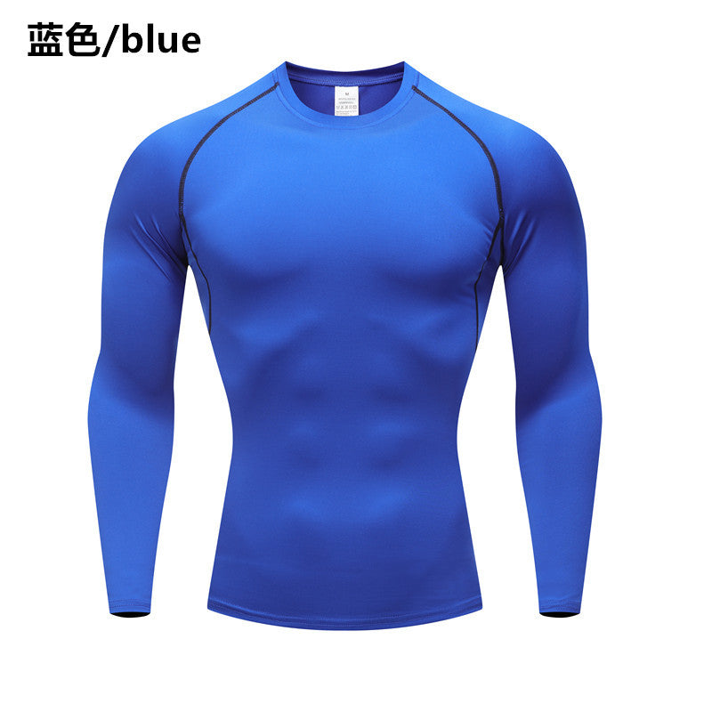 Tights Long-sleeved Fitness Clothes Men's Running Sports Quick-drying Compression Clothes High-elastic Top Basketball Sports Compression Clothes