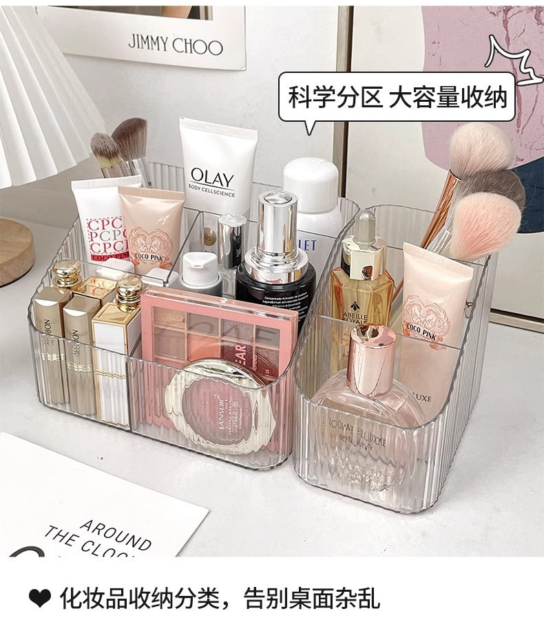 Cosmetic Storage Box Desktop Dressing Table Skin Care Lipstick Makeup Brush Girl High-end Transparent Storage Rack