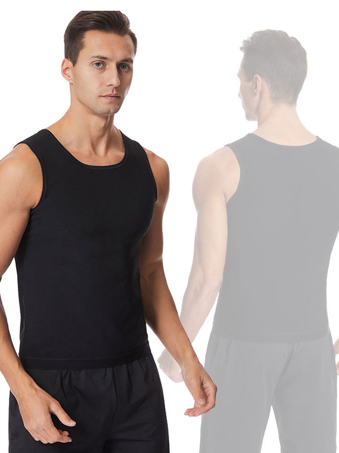 Cross-border Men's Bucket Vest Sweat Suit Single-size Slim Fit Abdominal Tucker Running Exercise Weight Loss Sweat Burst Coating plus size