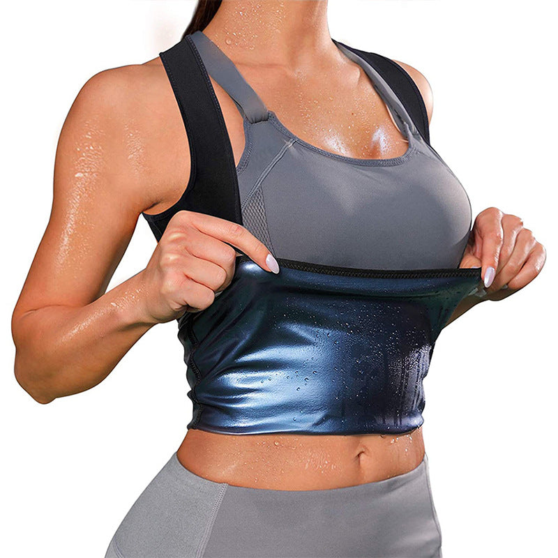 Women's Sports Slim Body Shaping Clothes Tight Waist Tight Abdomen Sweating Clothes Yoga Fitness Clothes Vest Women's Waist Shaping Sweat Clothes