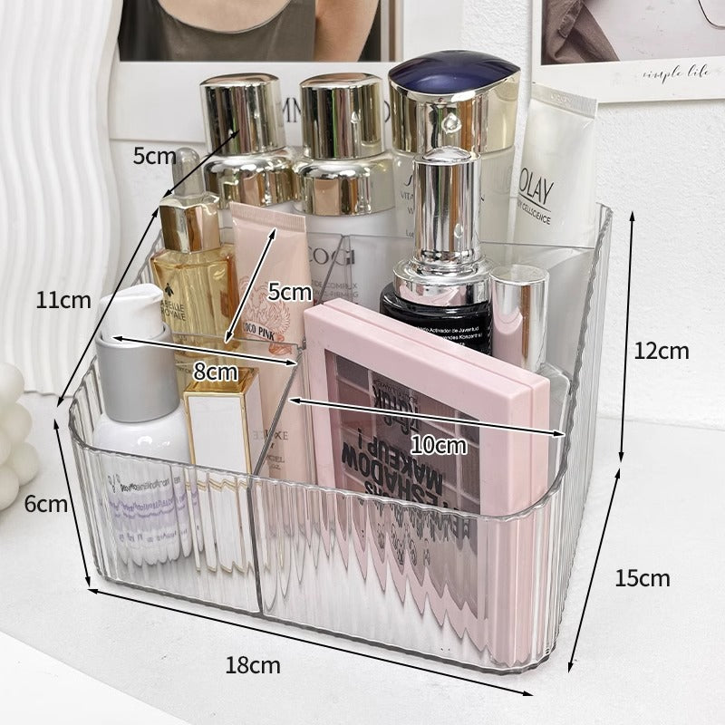 Cosmetic Storage Box Desktop Dressing Table Skin Care Lipstick Makeup Brush Girl High-end Transparent Storage Rack