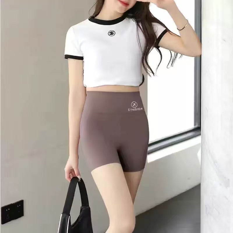 Anti-Exposure Yoga Shark Pants Safety Shorts for Women, Summer Tummy Control and Butt-Lifting Ice Silk Shorts, Wholesale