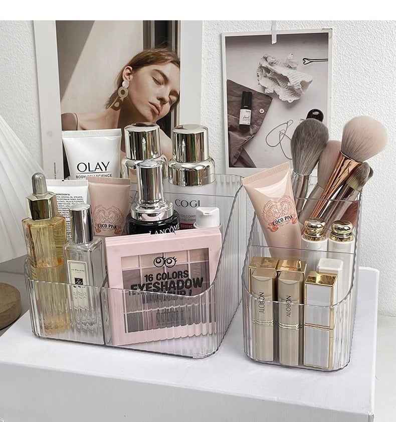 Cosmetic Storage Box Desktop Dressing Table Skin Care Lipstick Makeup Brush Girl High-end Transparent Storage Rack