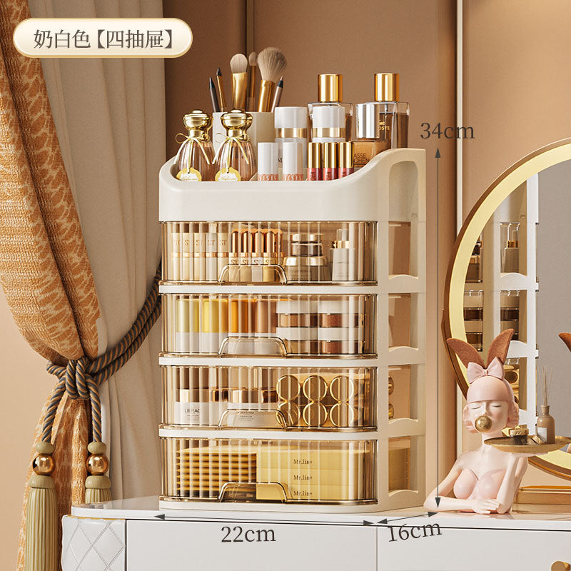 Cosmetics Storage Box Sundries Desktop Fit Box Perfume Skin Care Products Storage Rack Dressing Table Large Capacity Storage Cabinet