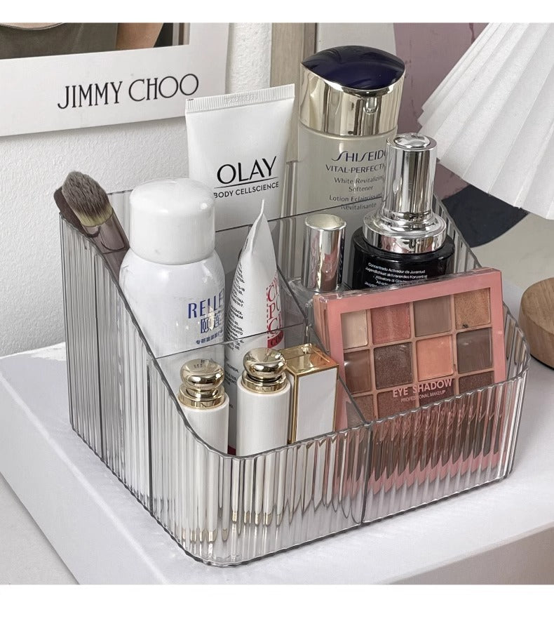 Cosmetic Storage Box Desktop Dressing Table Skin Care Lipstick Makeup Brush Girl High-end Transparent Storage Rack