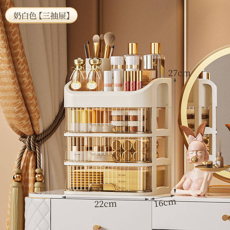 Cosmetics Storage Box Sundries Desktop Fit Box Perfume Skin Care Products Storage Rack Dressing Table Large Capacity Storage Cabinet
