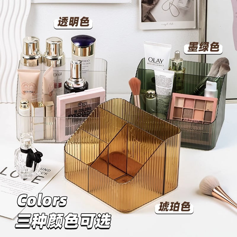 Cosmetic Storage Box Desktop Dressing Table Skin Care Lipstick Makeup Brush Girl High-end Transparent Storage Rack