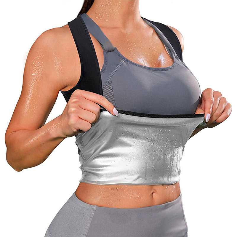 Women's Sports Slim Body Shaping Clothes Tight Waist Tight Abdomen Sweating Clothes Yoga Fitness Clothes Vest Women's Waist Shaping Sweat Clothes