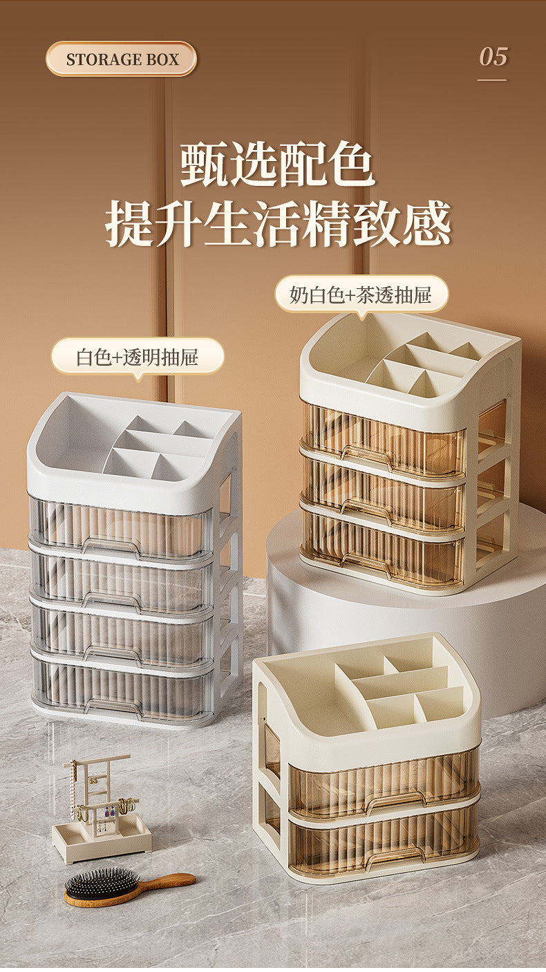 Cosmetics Storage Box Sundries Desktop Fit Box Perfume Skin Care Products Storage Rack Dressing Table Large Capacity Storage Cabinet
