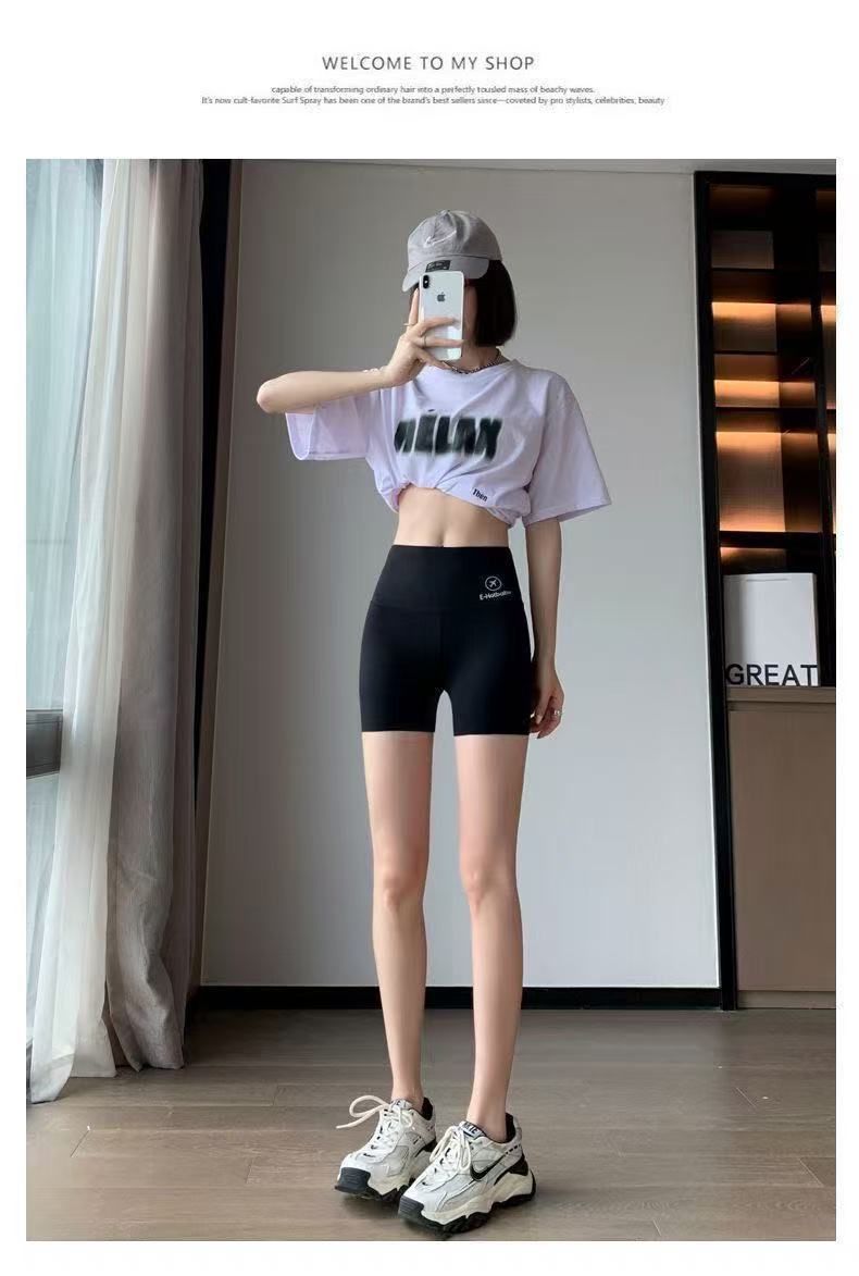 Anti-Exposure Yoga Shark Pants Safety Shorts for Women, Summer Tummy Control and Butt-Lifting Ice Silk Shorts, Wholesale