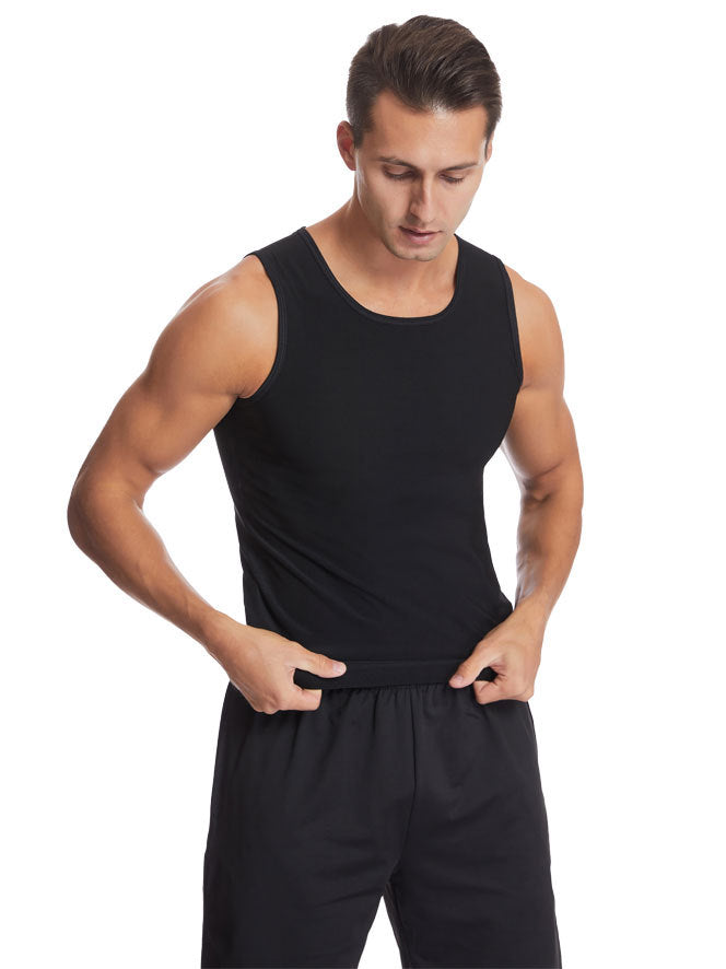 Cross-border Men's Bucket Vest Sweat Suit Single-size Slim Fit Abdominal Tucker Running Exercise Weight Loss Sweat Burst Coating plus size