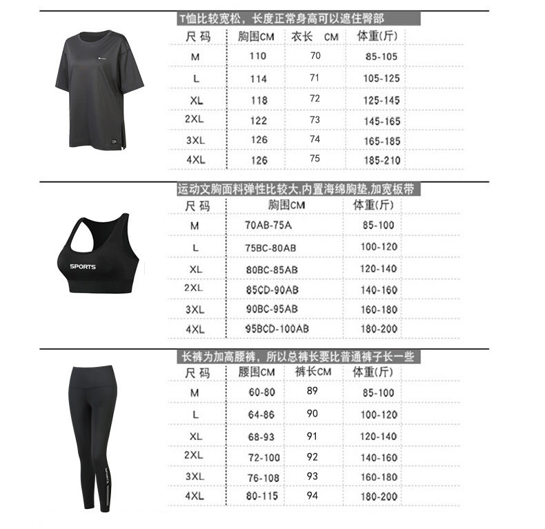 plus size Sports suit Women's Fitness Clothes Loose Summer Yoga Running Fat MM200 Jin Jacket Quick-drying Clothes Solid Color