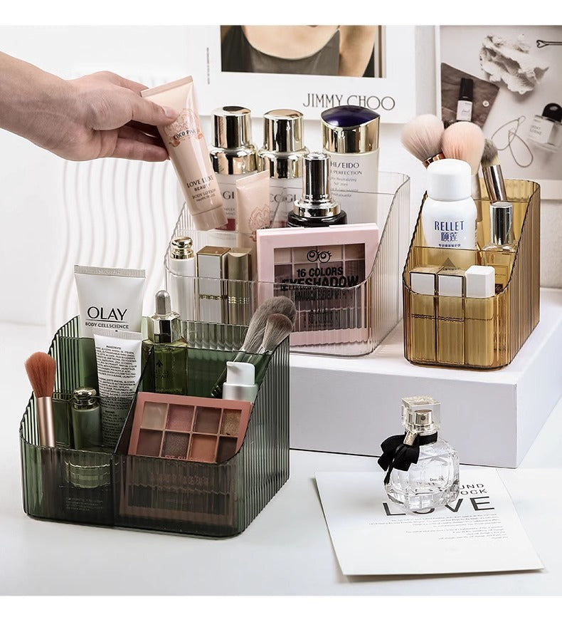 Cosmetic Storage Box Desktop Dressing Table Skin Care Lipstick Makeup Brush Girl High-end Transparent Storage Rack