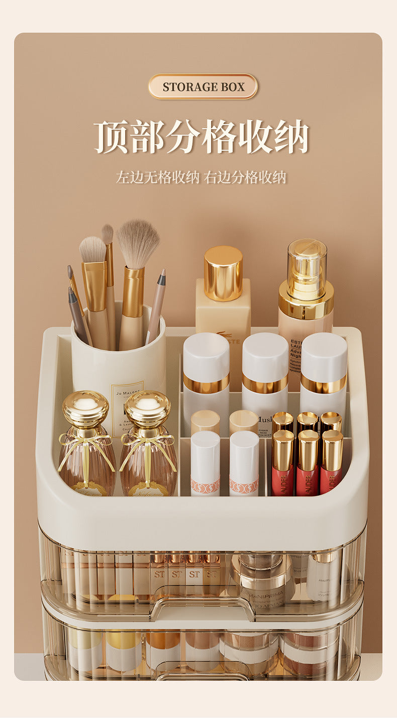 Cosmetics Storage Box Sundries Desktop Fit Box Perfume Skin Care Products Storage Rack Dressing Table Large Capacity Storage Cabinet