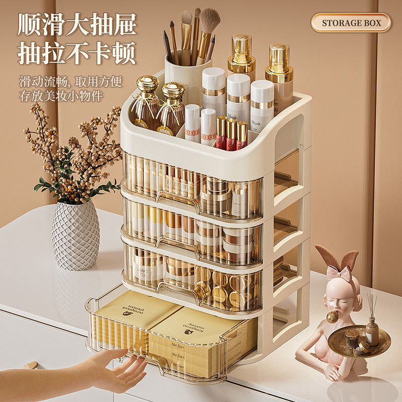 Cosmetics Storage Box Sundries Desktop Fit Box Perfume Skin Care Products Storage Rack Dressing Table Large Capacity Storage Cabinet